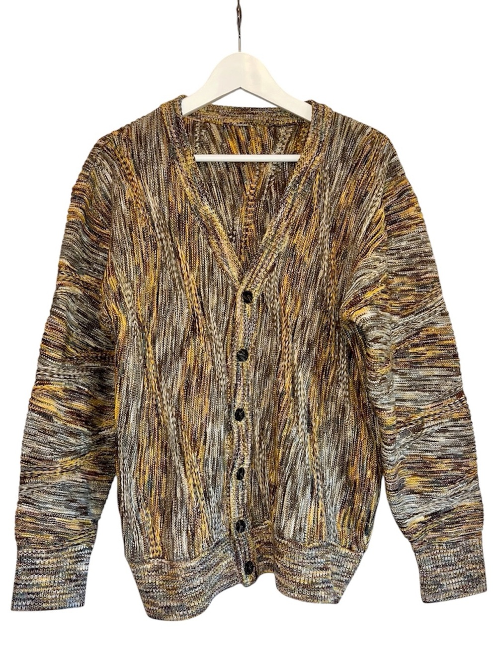 🤎Marbled Knit Button Cardigan • Brown & Gold Blend • COOGI Knock-off • Unisex